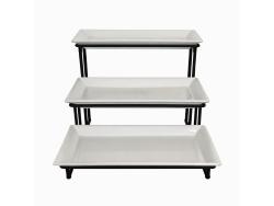 Stand <br /> Three Tier Black Rectangle Step