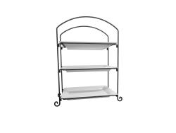Stand <br /> Three Tier Rectangular Black