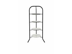 Stand <br /> Four Tier Round Black