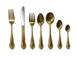 Flatware <br /> Gold Scrolled Collection