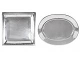 Tray <br /> Hammered Stainless Steel Serving