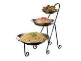 Stand <br /> Three Tier Black Round Step