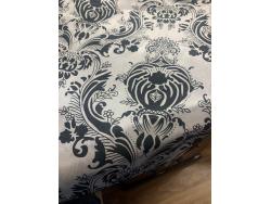 Satin Black and White Runner