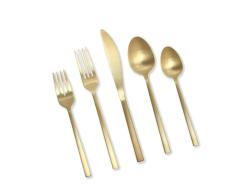 Flatware <br /> Arezzo Brushed Gold Collection